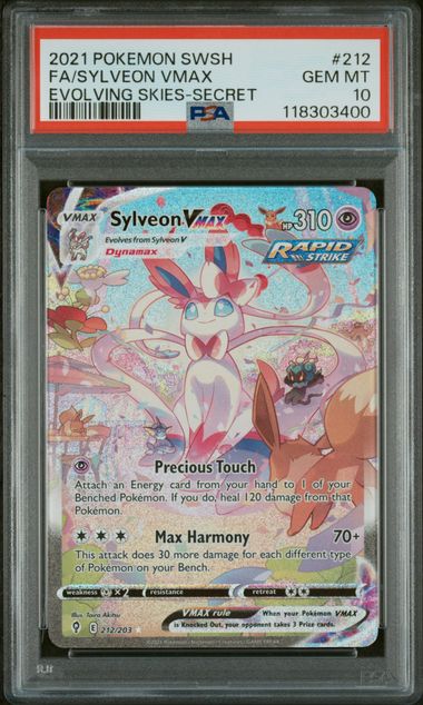 PSA 10 Sylveon VMAX 212/203 – Evolving Skies