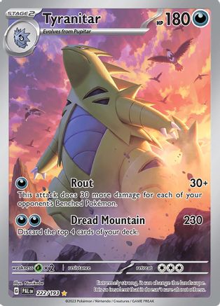Tyranitar 222/193  - Holofoil SV02 Paldea Evolved - Illustration Rare
