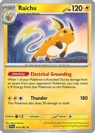Raichu (Paldean Fates) 019/091  Deck Exclusives - Rare
