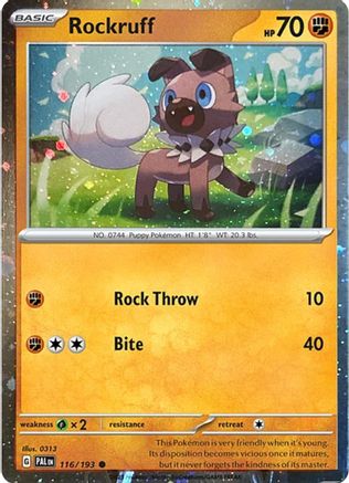 Rockruff (Cosmos Holo) 116/193  - Holofoil Blister Exclusives - Common
