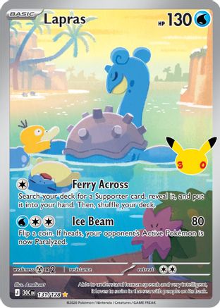 Lapras 131/128  - Holofoil ME 30th Celebration - Illustration Rare
