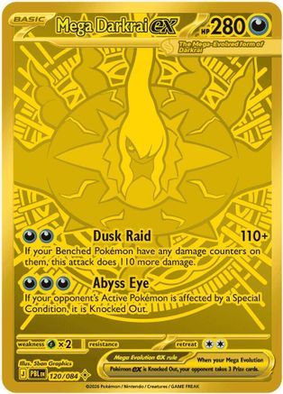 Mega Darkrai ex 120/084  - Holofoil ME05 Pitch Black - Mega Hyper Rare