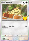 Meowth 113/128  - Holofoil ME 30th Celebration - Common