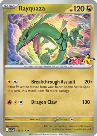 Rayquaza (Cosmos Holo) 153/217  - Holofoil Miscellaneous Cards & Products - Rare