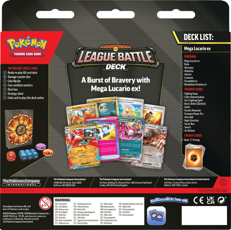 Pokemon TCG Mega Lucario ex League Battle Deck (Pre Order)