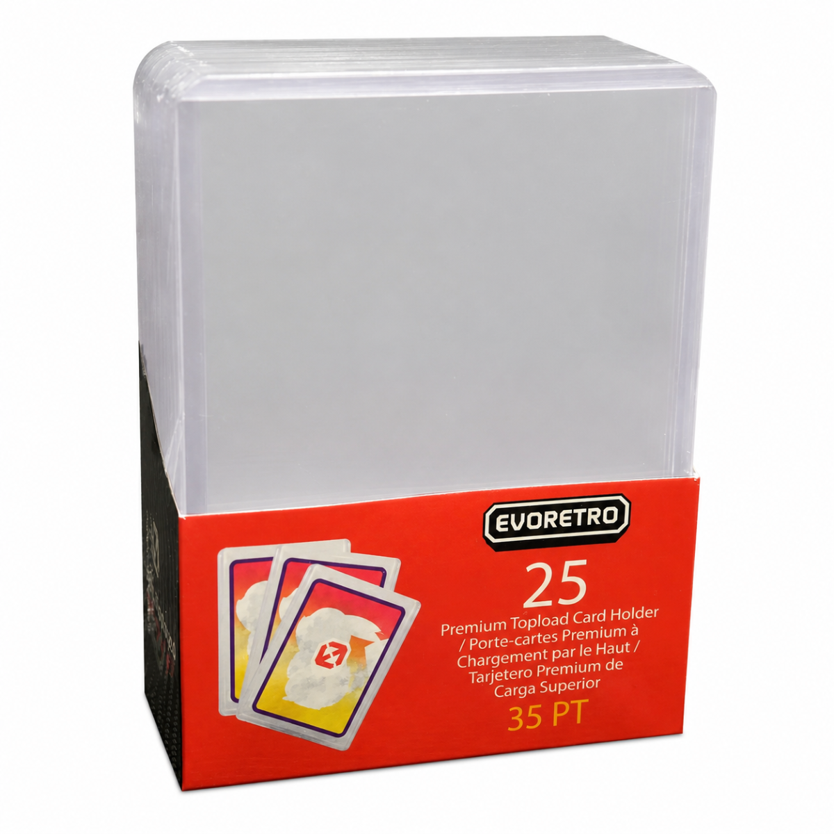EVORETRO 3x4 Toploader Card Holder (35 pt) Pack of 25