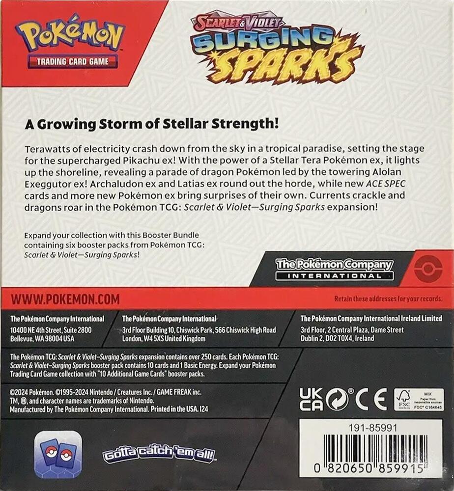 Pokemon TCG Surging Sparks Booster Bundle