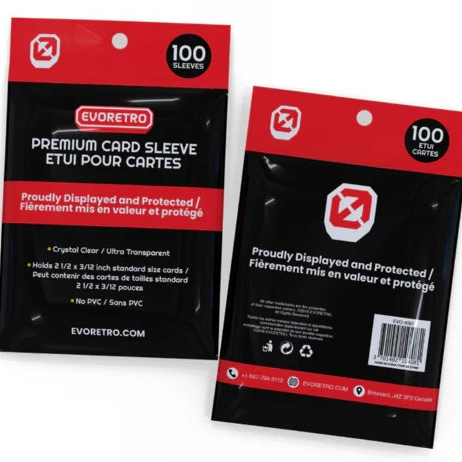 EVORETRO Standard Card Penny Sleeves (100 Pack)