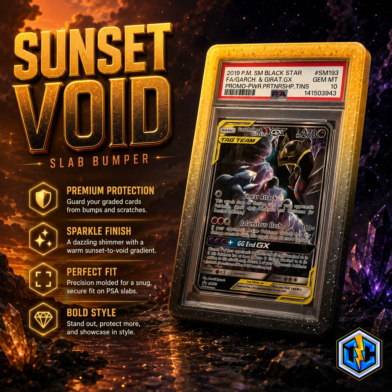 Sunset Void PSA Slab Guard  Bumper Sparkle Finish