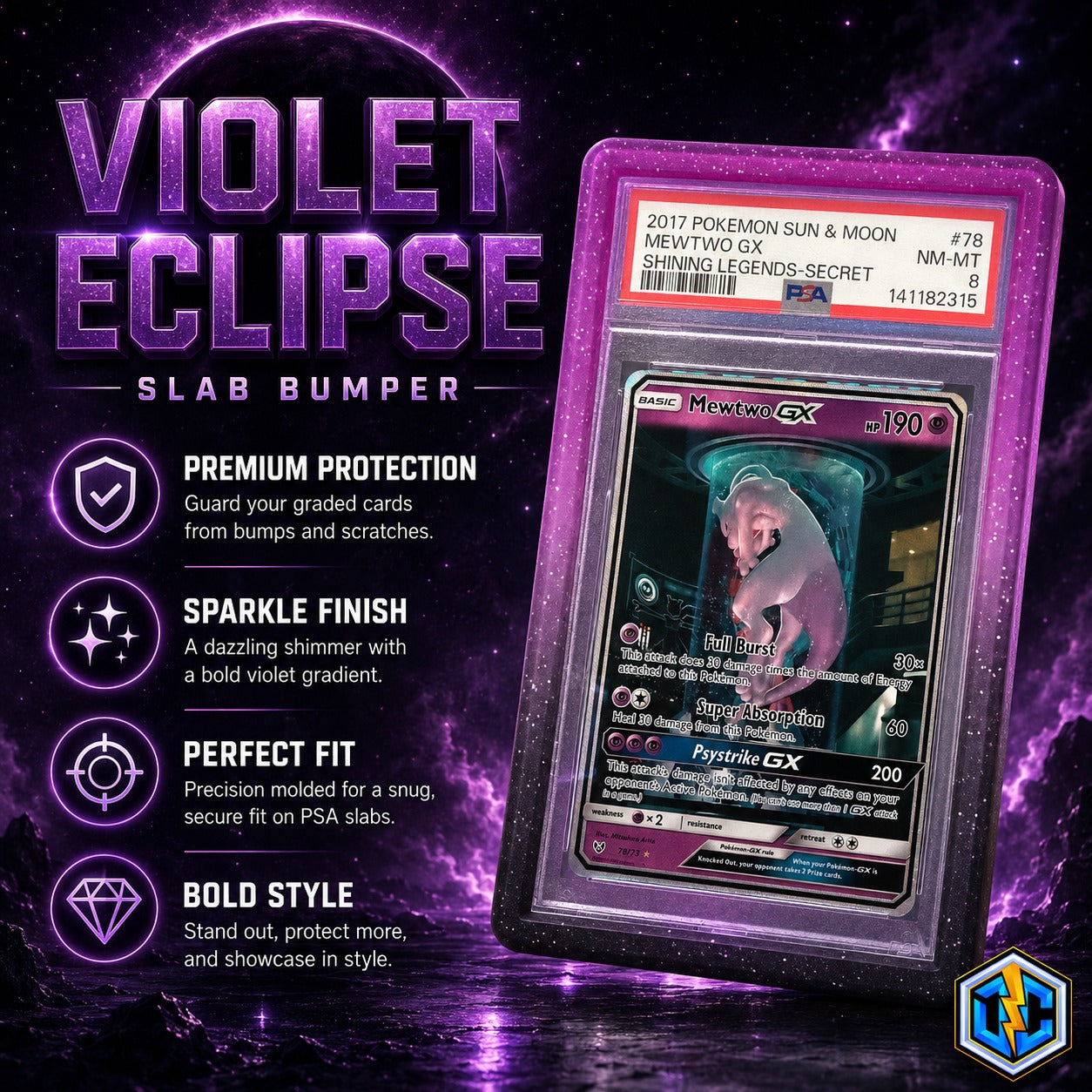 Violet Eclipse PSA Slab Guard  Bumper