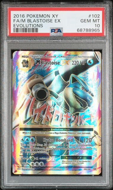 PSA 10 Mega Blastoise EX 102/108 – XY Evolutions
