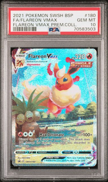PSA 10 Flareon VMAX SWSH180 – SWSH Black Star Promo