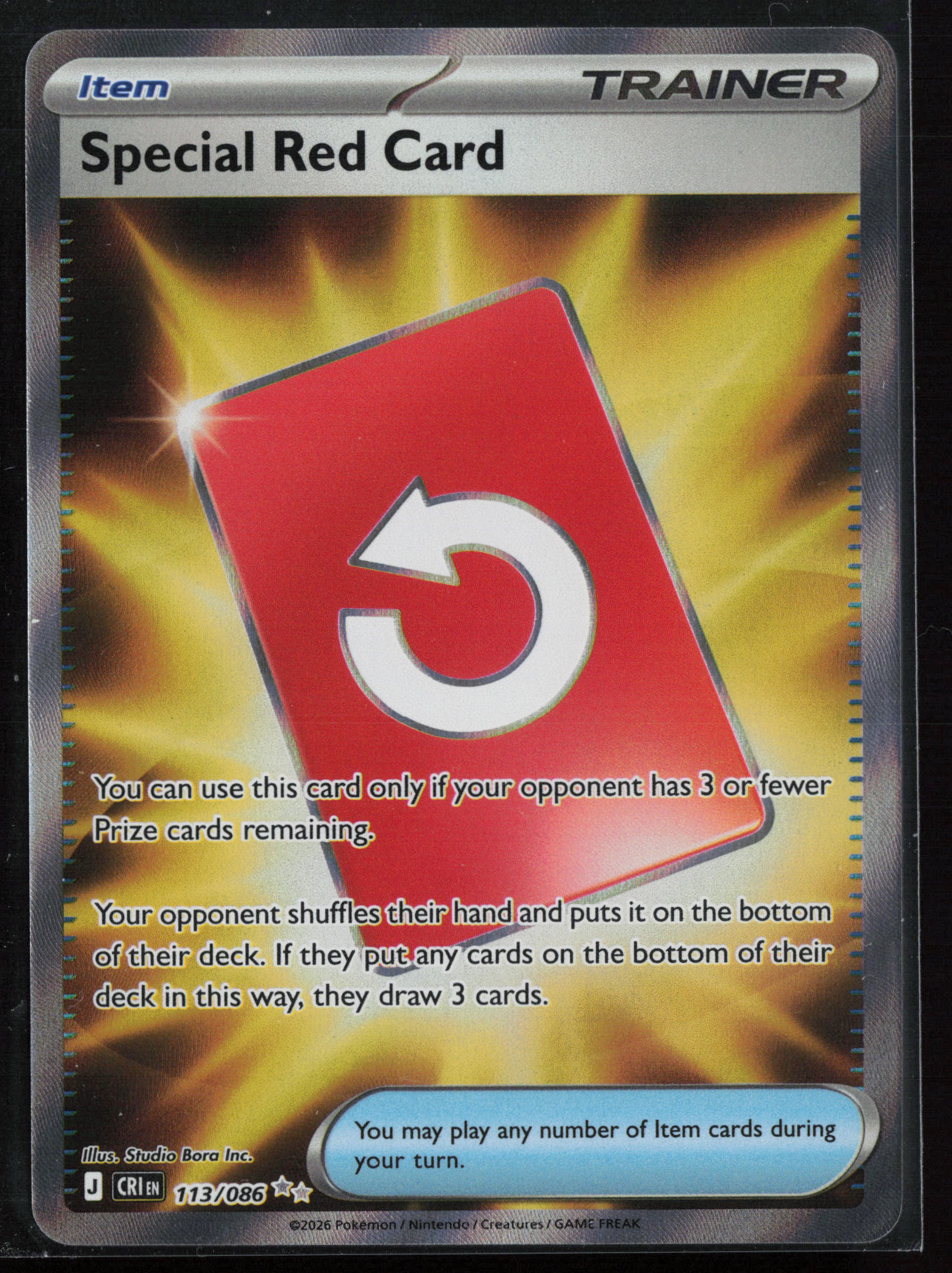 Special Red Card 113/086 Ultra Rare - Chaos Rising - Near Mint