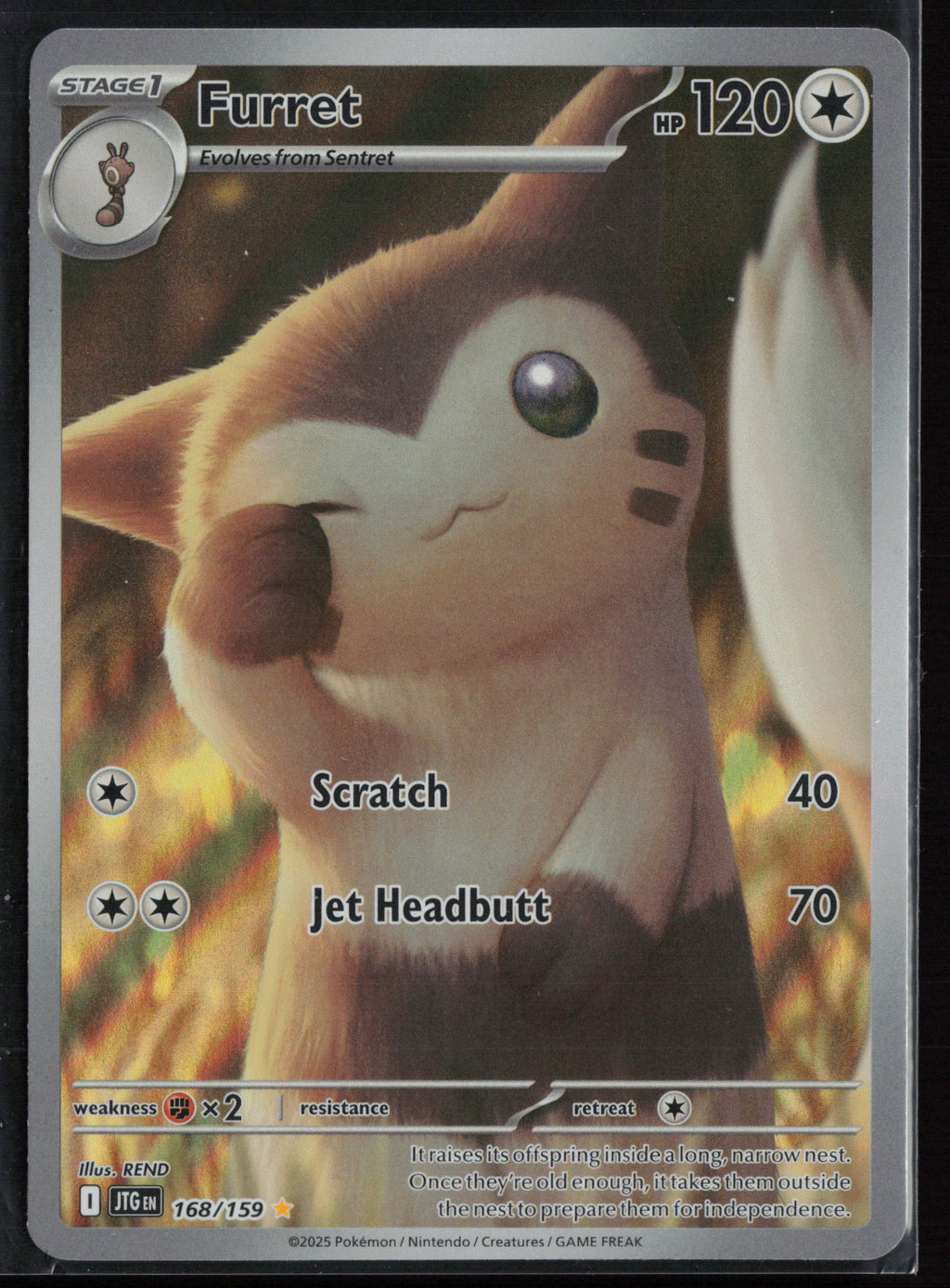 Furret 168/159 Illustration Rare - Journey Together - Near Mint