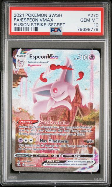 PSA 10 Espeon VMAX 270/264 – Fusion Strike