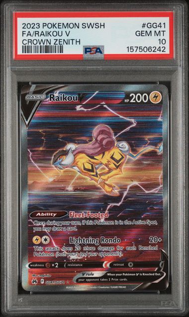 PSA 10 Raikou V GG41/GG70 – Crown Zenith
